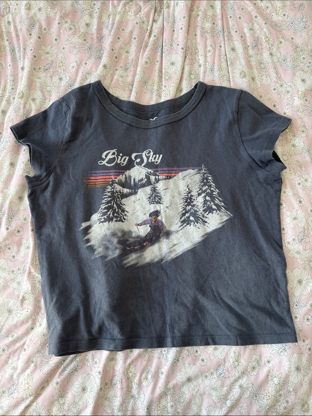 Hollister Dark Navy 'Big Sky' Kids Graphic Tee